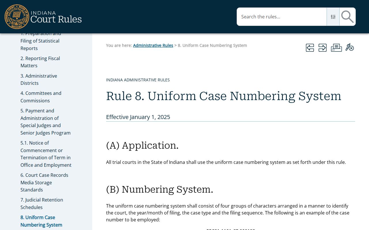 Ohio County case lookup court identifier table