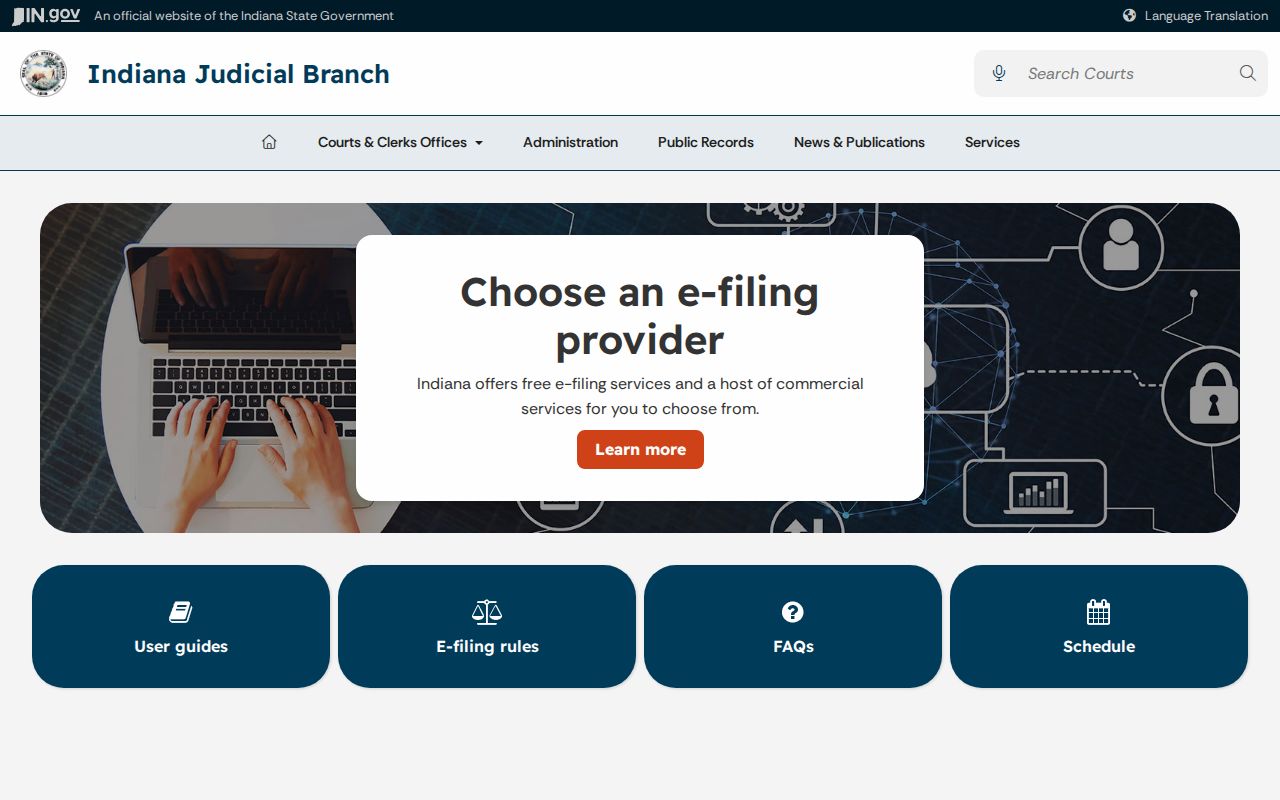Ohio County criminal docket e-filing provider information