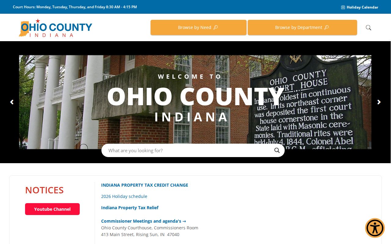 Ohio County court docket county portal entry point