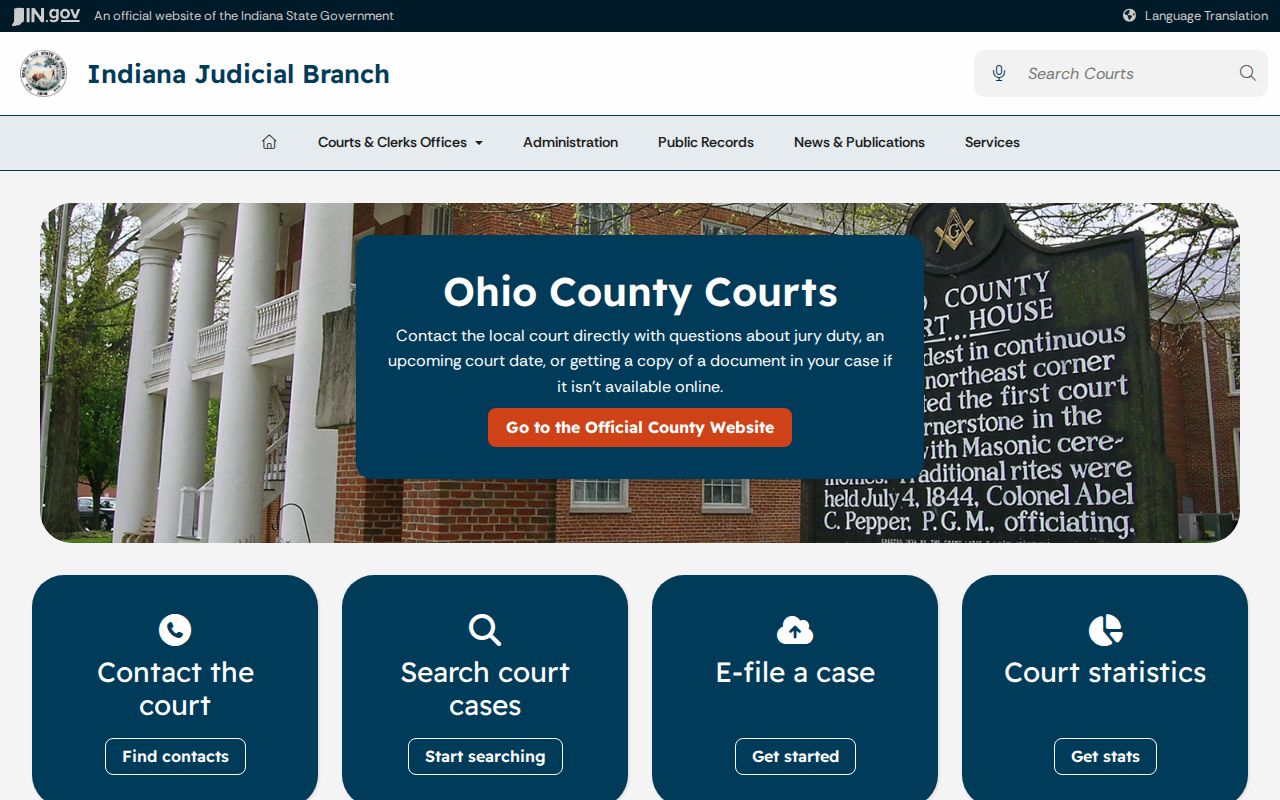Ohio County court docket District 22 resources